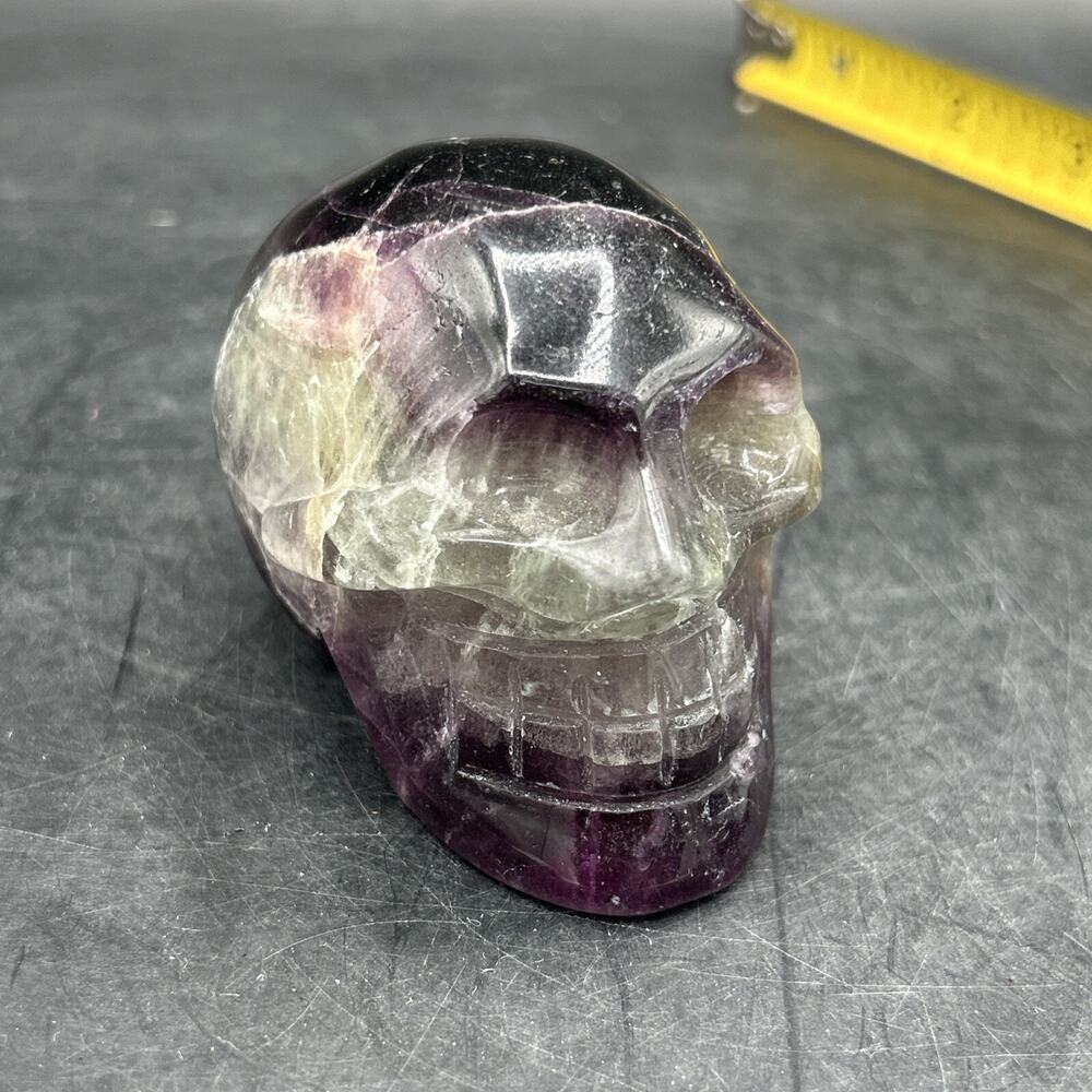 Rainbow Fluorite High Quality Carved Crystal Skull